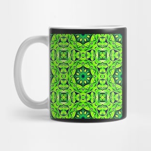 Pretty Green Leaves Lucky Clover Greenery Pattern 8 Mug